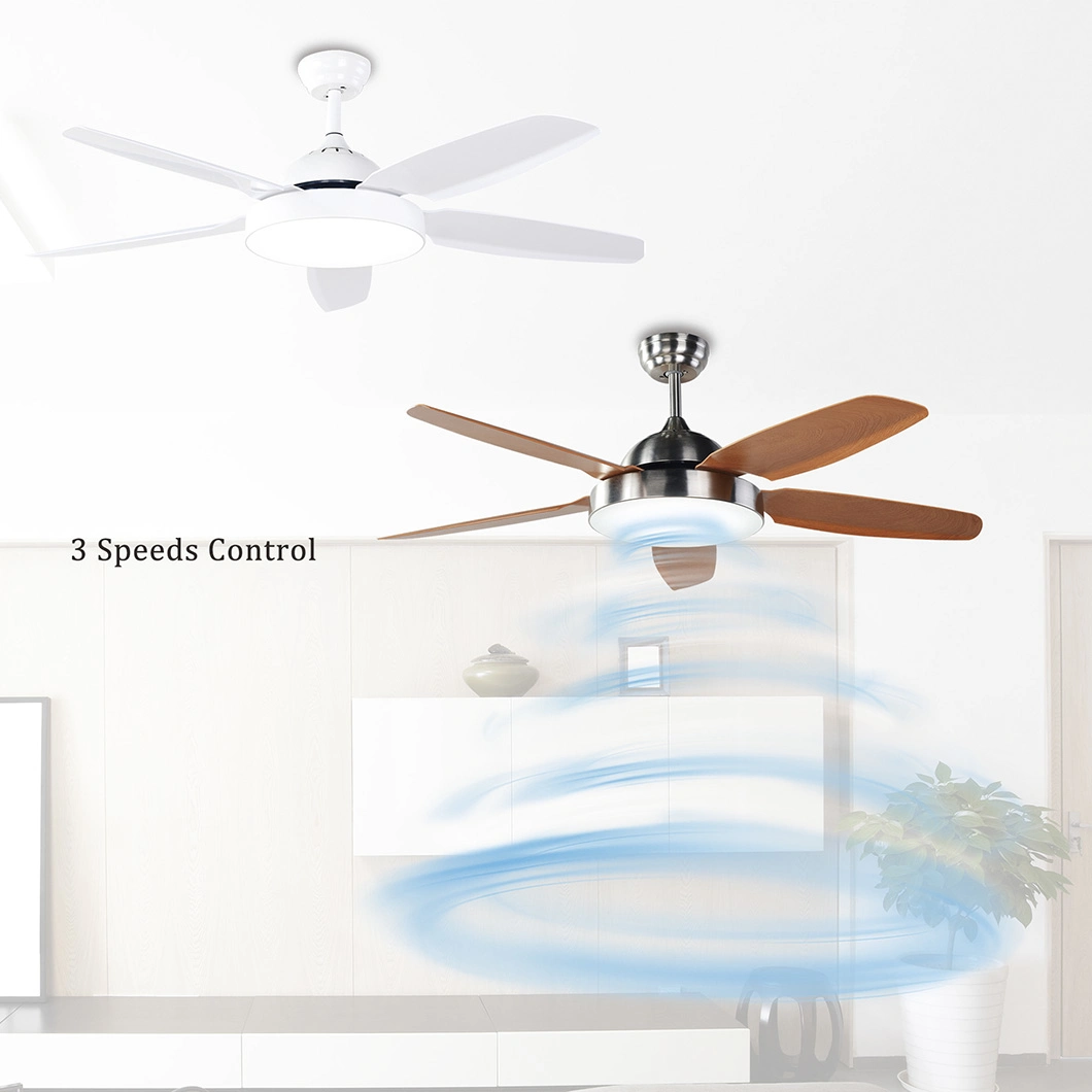 Home Appliance 52 Inch DC Motor Ceiling Fan Decorative Exhaust Fan with LED Light