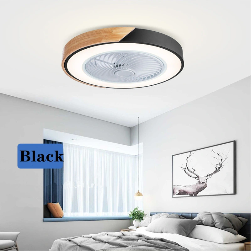 Modern Minimalist Fan Light Invisible LED Ceiling Light Wrought Iron Macarons Ceiling Fan Light (WH-VLL-25)