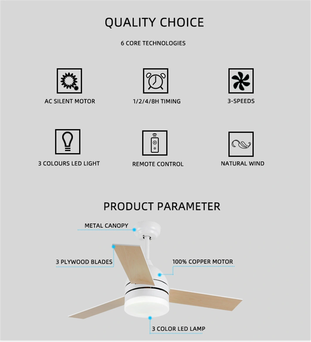 ceiling Fan Sale Modern Plywood Remote Control Ceiling Fan with Light