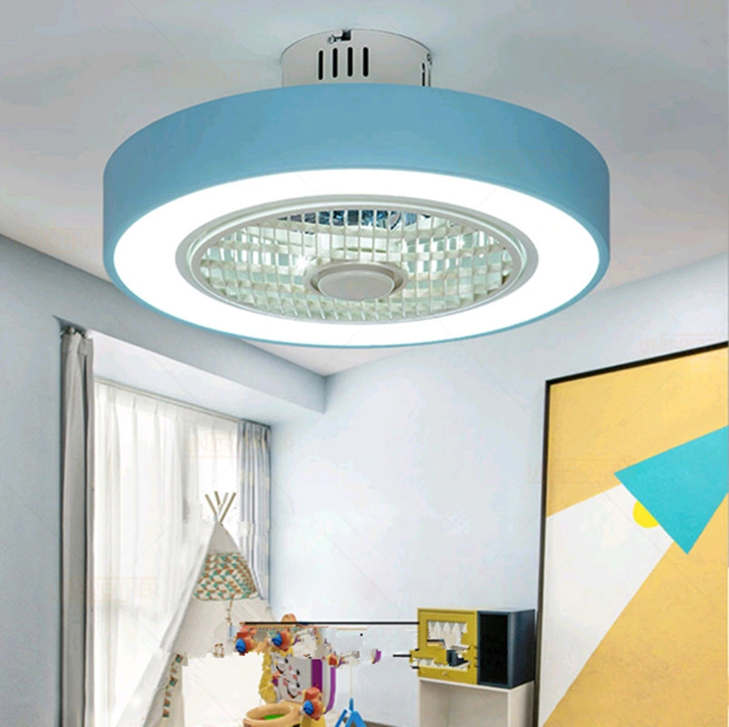 Macaron Fan Ceiling with Remote Control Dimming 19 Inch Fan Lamp for Girl Bedroom Modern Ceiling Fan Light (WH-VLL-14)