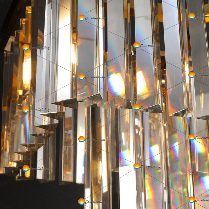 Stairs Long Chandeliers for Hotel Restaurant Projects Helix Chandelier Spiral Modern Crystal Lighting Chandelier