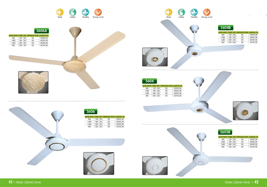 56 Inch Home Appliances Cooling Fan Modern Loft Style Ceiling Fan Decorative Electric Household Domestic Ceiling Fans