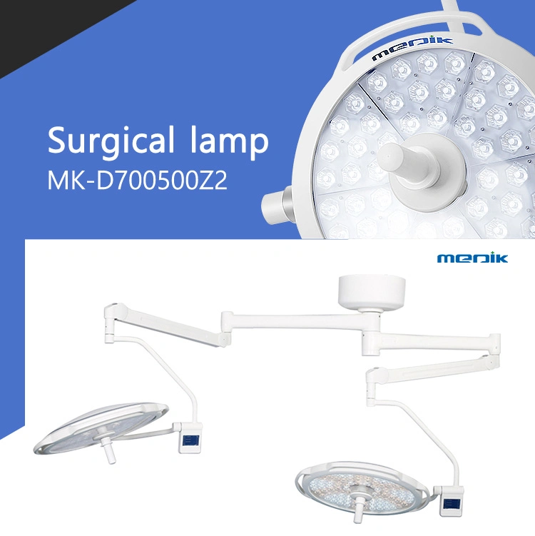 Medical Ceiling-Mounted LED Double Arm Shadowless Surgical Operating Light for Ot Room