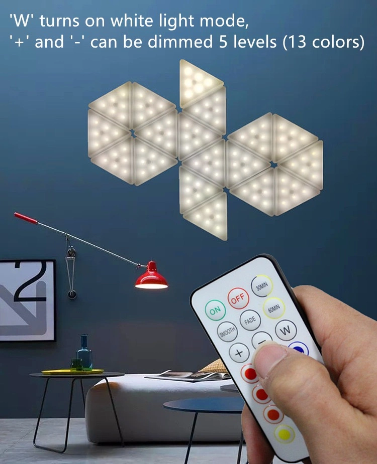 3 Lamp Indoor Decorative LED Wall Magnet Base Mount Night Lighting Set Battery Powered Touch Sensor Lamp with Remote Timing Setting Sensor Cabinet Light