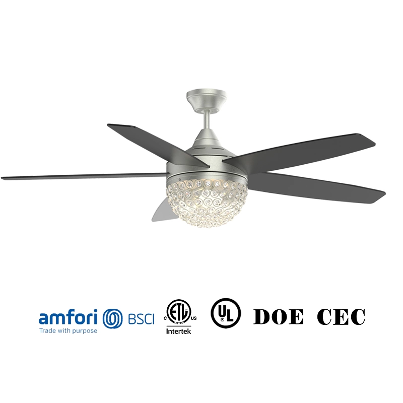 Cheap Price Crystal Chandelier Ceiling Fans Indoor with Light for Bedroom Living Room Decorative Lighting LED Ceiling Fan