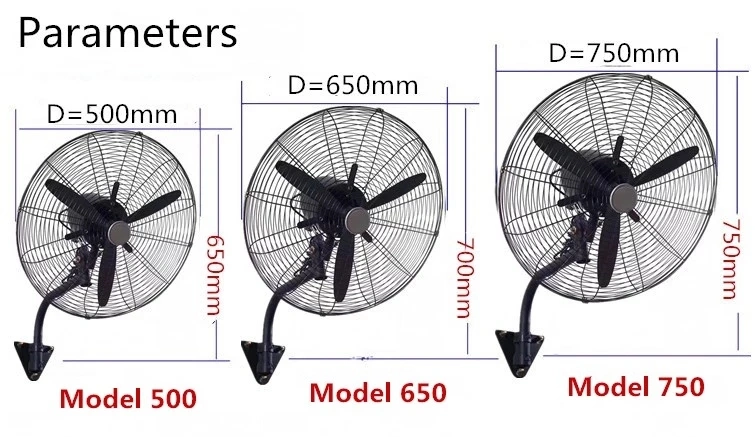 Industrial Electric Exhaust Wall Mounted Fan Air Cooling Ceiling Fan