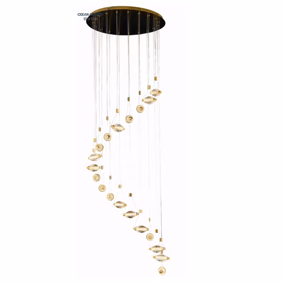 Custom Project Restaurant Lobby Decoration Big Modern Crystal Chandelier Light