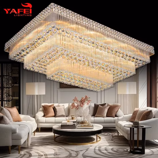 Modern Design Home Living Room Restaurant Decoration Stainless Steel Crystal Ceiling Light