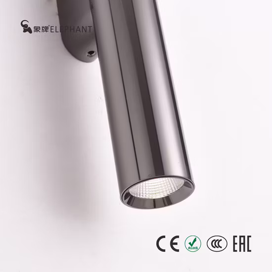 15W IP44 Wall Mounted Hallway Sconce LED Villa Hotel Building Aluminum Long Tube Electroplated Pearl Black, Gold and Sand Gold LED Wall Light