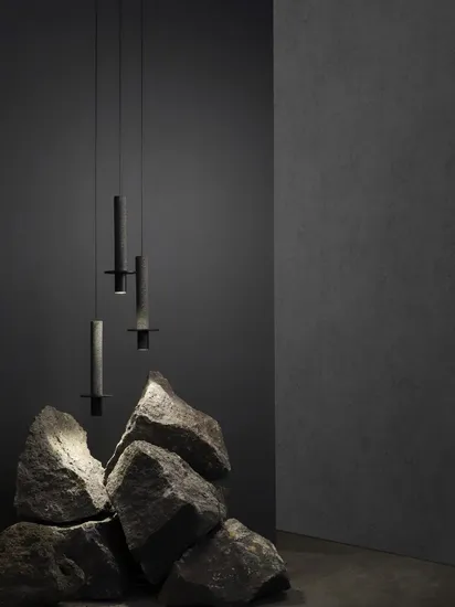 Modern Design LED Black Concrete Pendant Lamp in House