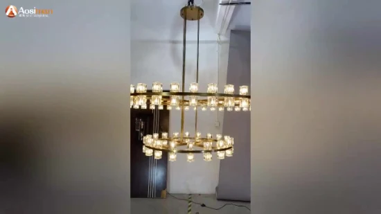 American Lampara Colgante Crystal LED Light Pendant Lamp Modern Chandelier